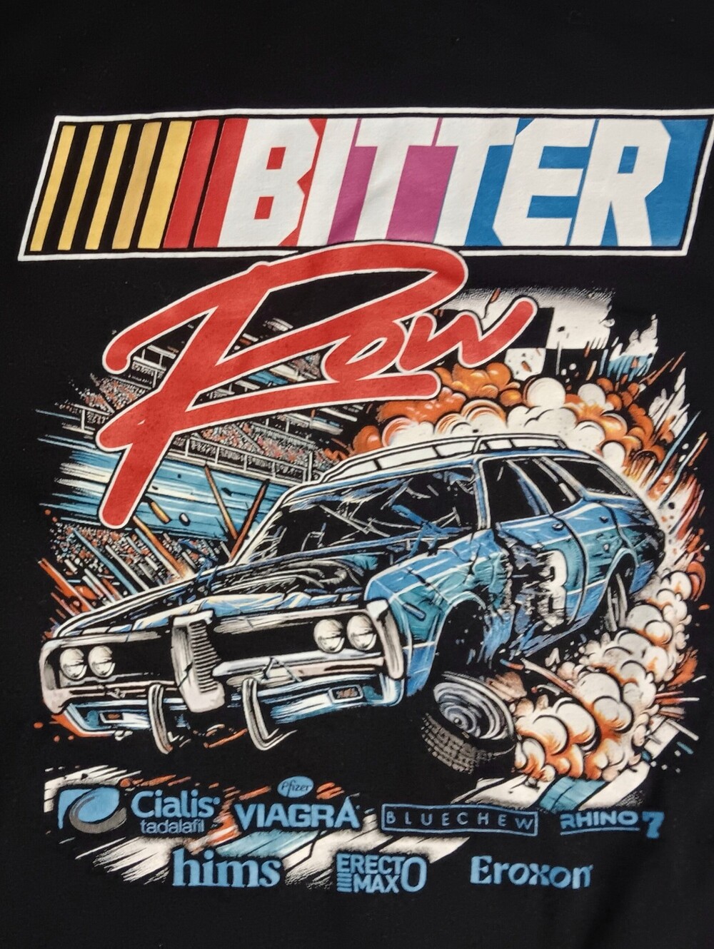 Race Car Nascar parody t-shirt Chevy Ford Mopar station wagon hot rod car